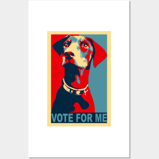 Sarcastic political humor candidate dog Posters and Art